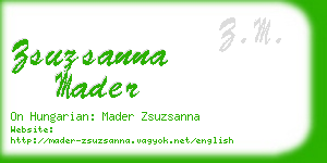 zsuzsanna mader business card